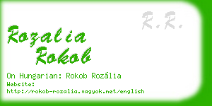 rozalia rokob business card